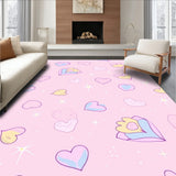 Kawaii Showcasing Dotted Hearts and Twinkling Sparkle Accents (Pink)