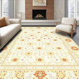 Retro Beige Geometric and Floral Fusion Design(Beige)