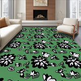 Shadow Bloom Floral Motif Pile Accent(Green)