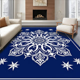 Celestial Starburst Shag with Radial Design(Blue)
