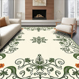 Elegant Botanical Scrollwork Medallion Tapestry(Ivory)