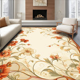 Art Nouveau Inspired Non Slip Ultra Boho Area(Beige)