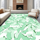 Abstract Brush Strokes with Dynamic Interlocking in Pale Green Shades (Green) - ODIKA