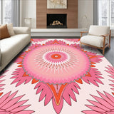 Dreamy Floral Medallion Accent Low Profile Construction(Pink)