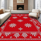 Jolly Holiday Celebration Magical Enchanted Wonderland Tapestry(Red)