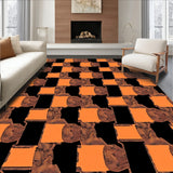 Autumn Gingham Crisscross Surface Accent(Black)