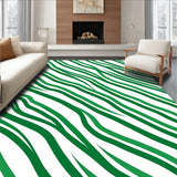Cane Stripe Area with Peppermint Twist Design(Green)