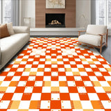 Gingham Patterned Accent with Seasonal Fall Appeal(Orange)