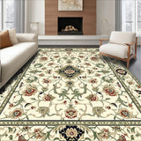 Anatolia Collection Area Sage Beige Floral Scroll Design Accent(Beige)