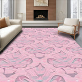 Abstract Cloudburst Interlocking with Ornamental Arabesque Details(Pink)
