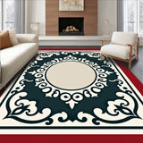 Artisan Charm Handwoven Transitional Medallion Abstract(Black)