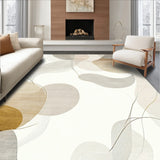Ethereal Beige & Cream Area Serene Abstract Swirls for Home(Beige)