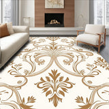 Classic Damask Scroll with Elegant Flourishes(Brown)