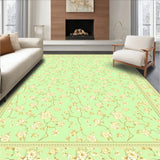 Desert Bloom Area Pale Green Beige Floral Easy Care Non Shedding Medium(Green)