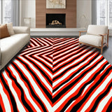 Classic Striped Monochrome Chevron Motif(Red)