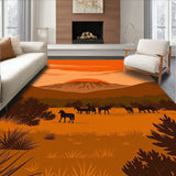 Wild West Ranch Landscape Decorative Floor(Orange)