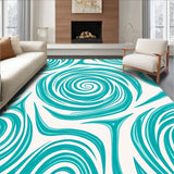 Abstract Spiral Swirl with Teal and Accents(Teal)