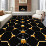 Interlocking Hexagon Honeycomb Modern Artistry(Gold)