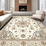 Classic Medallion Design Non Slip Area(Ivory)