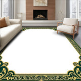 Elegant Spiral Motif Area with Ornate Interlocking Floral(Green)