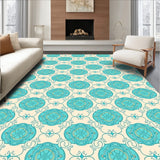 Mediterranean Tile Honeycomb Scrollwork (Turquoise) - ODIKA