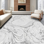 Ethereal Swirl Marble Veined Cloudy Mystical Haze (White) - ODIKA