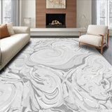 Ethereal Swirl Marble Veined Cloudy Mystical Haze (White) - ODIKA
