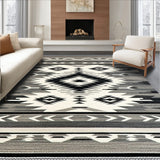 Desert Shadow Native Inspired Geometric Area With Tribal Accents(Black)