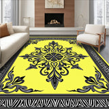 Elegant Medallion Floral Motif Heritage Tapestry Artisan(Yellow)