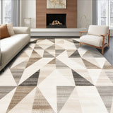 Geometric Beige Modern Floor Art for Home(Beige)