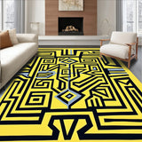 Art Interlocking Maze with Modern Minimalist Accents(Yellow)