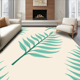 Botanical Fern Leaf Motif with Nordic Minimalist Aesthetic(Ivory)