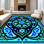 Vintage Blossom Medallion Artisan Handwoven Accent (Black) - ODIKA