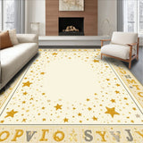 Starlit Alphabet Circle Area with Cosmic Letters and Beige Accents(Beige)