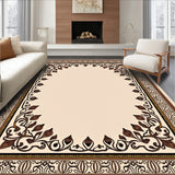 Paisley Cascade with Ornamental Border Framework(Brown)