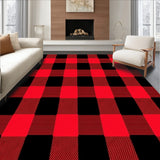 Festive Buffalo Check with Holiday Charm Decorative Design(Black)