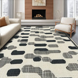 Ultra Soft Area Rug, Non Slip, Stain Resistant, Washable Area Rugs for Living Room, Bedroom, Modern Abstract Living Room Rug(Beige)