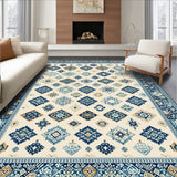 Geometric Southwestern Area with Elegant Vintage Style Motifs(Beige)