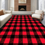 Country Gingham Welcome with Rustic Checkered Motif Design(Red)