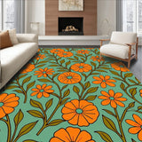 Boho Meadow Festival with Art Nouveau Swirling Foliage(Orange)