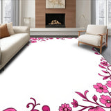 Vintage Floral Medley with Delicate Petal Clusters and Curved Vines (Pink)