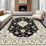 Striking Black and Ivory Trellis(Black)