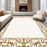 Ornate Lacework Featuring Floral Interwoven Scrolls (Brown)