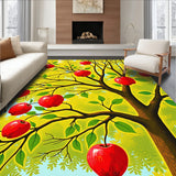 Golden Sunshine Tree Branch Semi Circle with Fresh Fruit Motifs(Red)