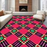Festive Tartan Interlocking Heritage with Seasonal Flair(Pink)