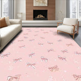 Adorable Bow Ribbon Light Pink Floor Runner(Pink)
