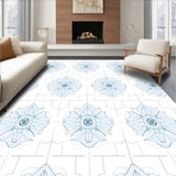 Nordic Flower Kaleidoscope with Hexagonal Snow(White)