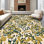 Modern Botanical Paisley Swirl Decorative Contemporary Luxury (Beige) - ODIKA