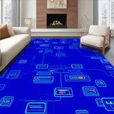 Arcade Nostalgia Retro Pixel Console Buttons Design (Blue)