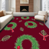 Elegant Pinecone Wreath Botanical Seasonal Adornment(Red)